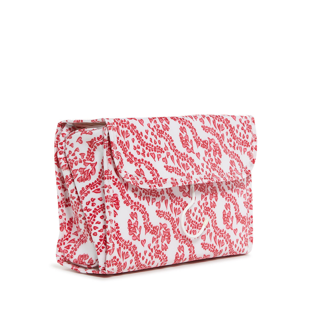 Luxe Gloss Hanging Toiletry Case - All Heart Red Cosmetic & Bags