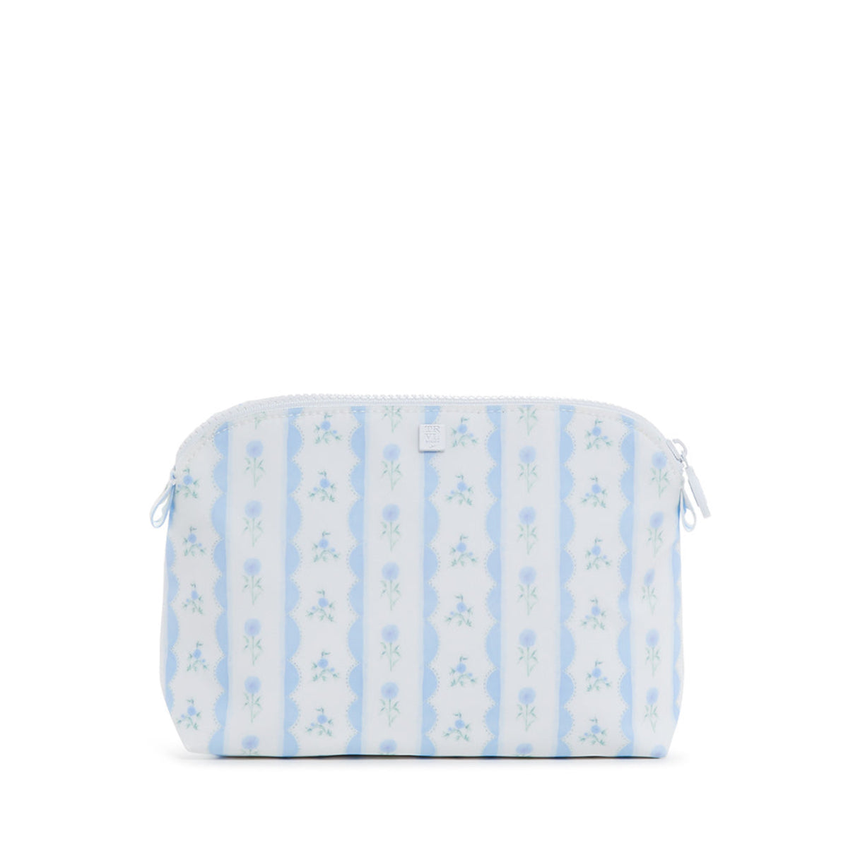 Goodie Cosmetic Bag - Ribbon Floral Blue Cosmetic & Toiletry Bags