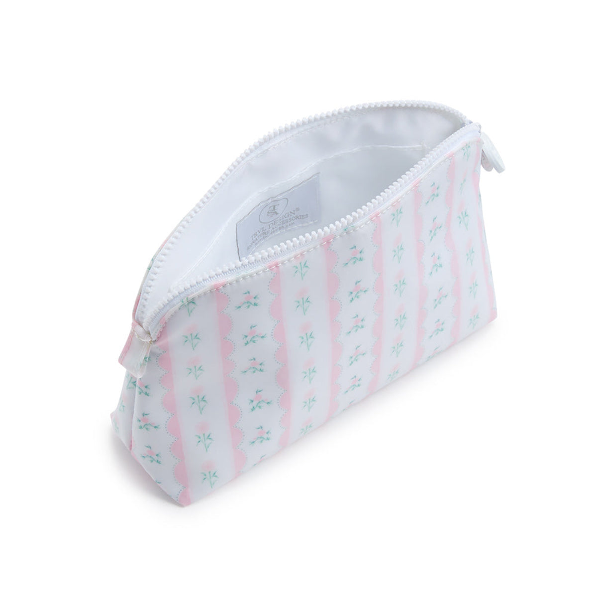 Goodie Cosmetic Bag - Ribbon Floral Pink Cosmetic & Toiletry Bags