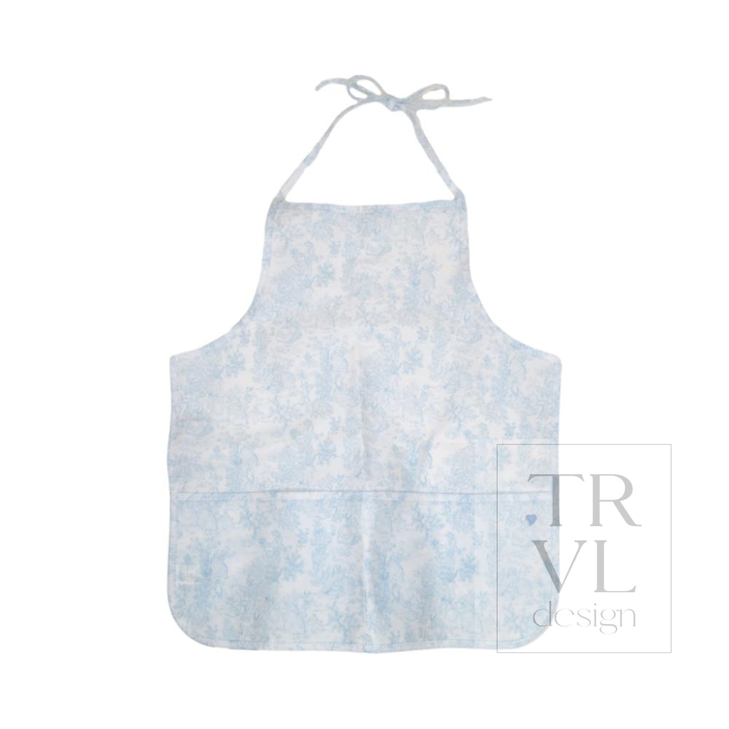 APRON - BUNNY TOILE BLUE *2PC PRE-PACK* - Aprons