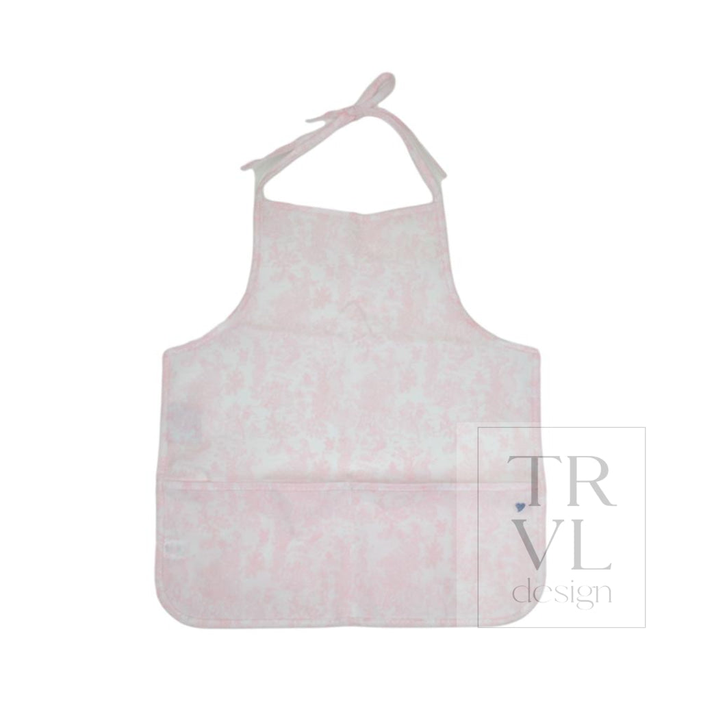 APRON - BUNNY TOILE PINK *2PC PRE-PACK* - Aprons