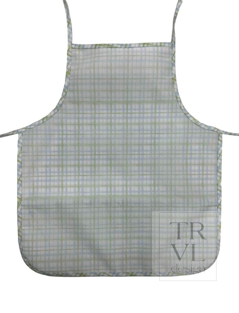 APRON - CLASSIC PLAID GREEN *NEW STYLE! *2 PC PRE-PACK*