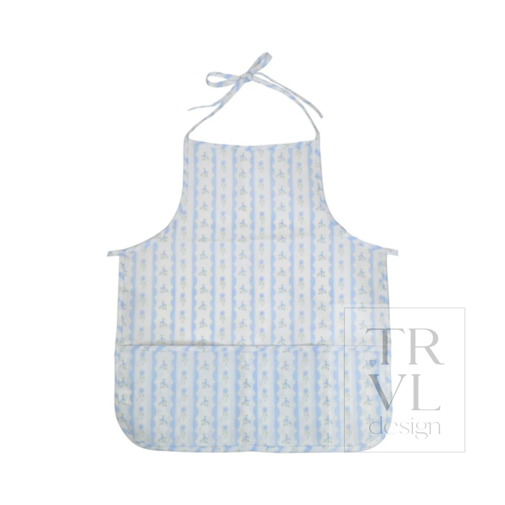 APRON - RIBBON FLORAL BLUE *2PC PRE-PACK* - Aprons
