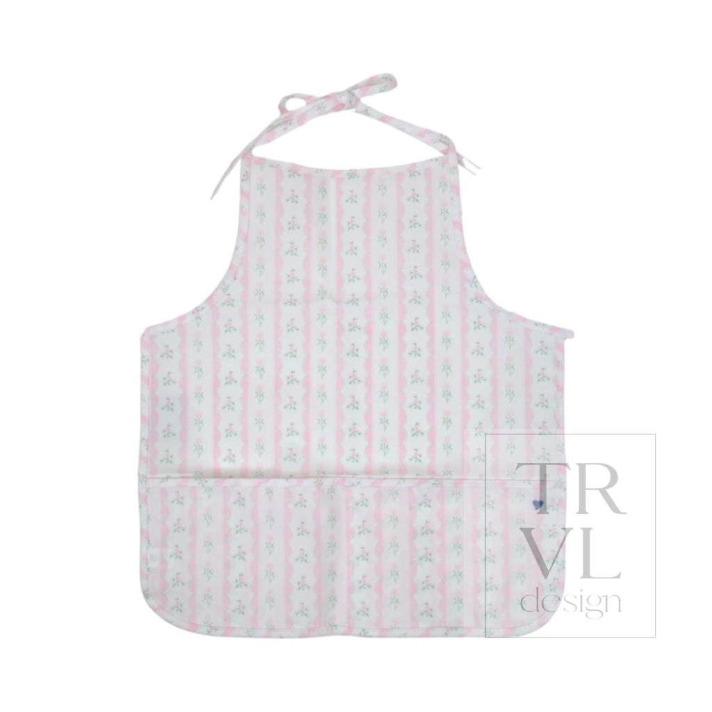 APRON - RIBBON FLORAL PINK *2PC PRE-PACK* - Aprons