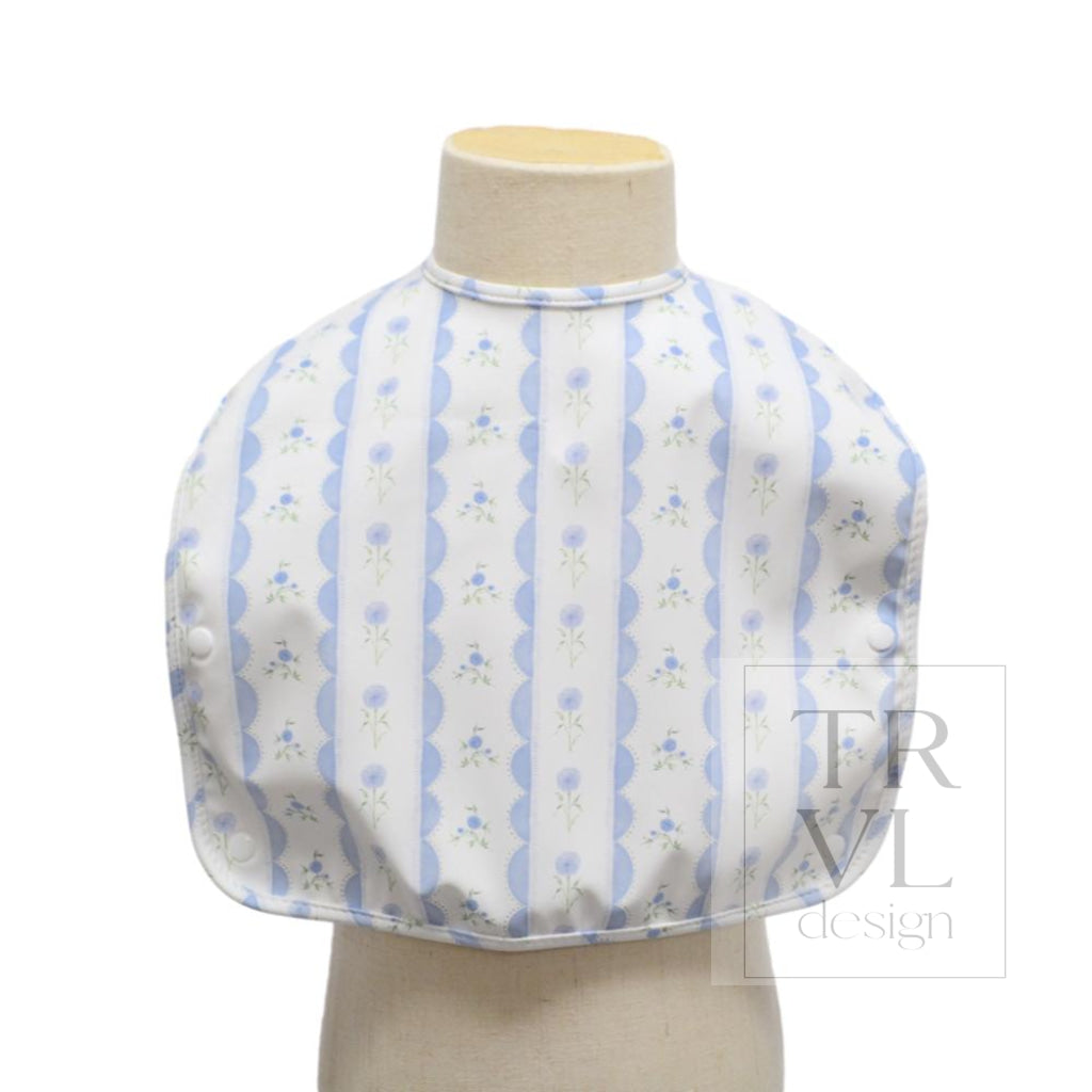 BEST BIB - RIBBON FLORAL BLUE *2 PC PRE-PACK - Bibs