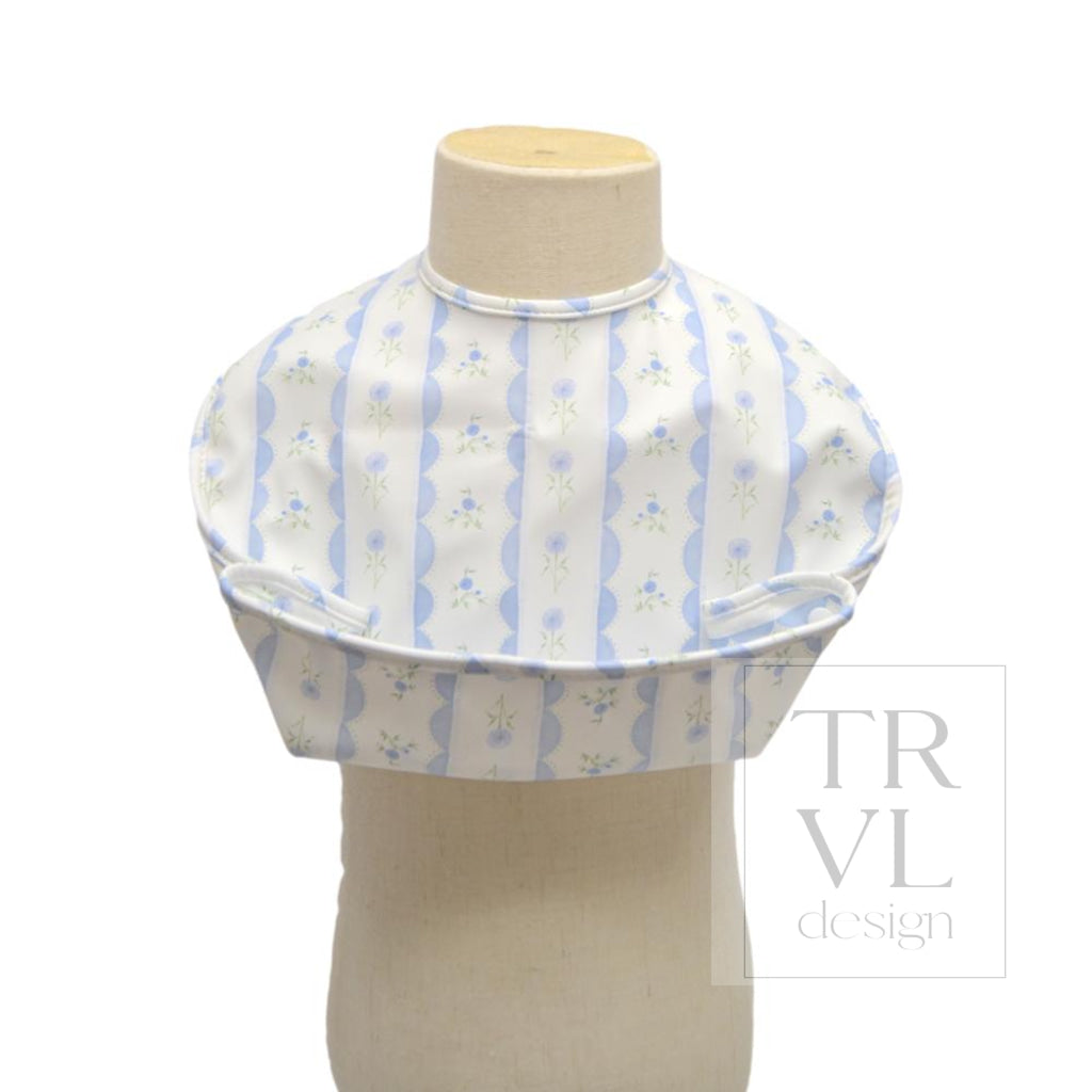 BEST BIB - RIBBON FLORAL BLUE *2 PC PRE-PACK - Bibs