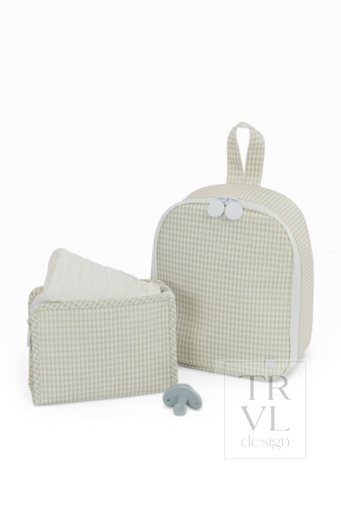 BRING IT Lunch Bag - GINGHAM PEARL GREY - Lunch Bags