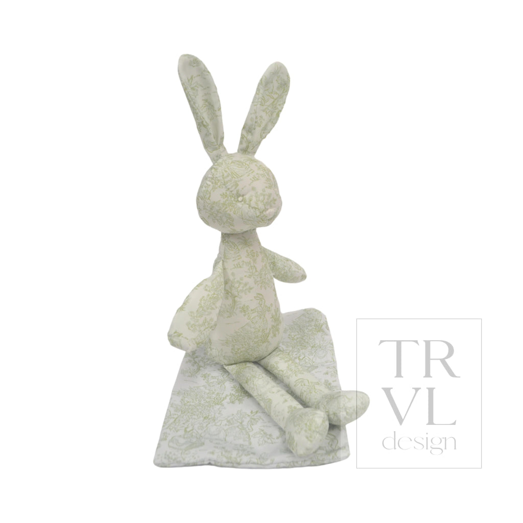 BUN BUN - BUNNY TOILE GREEN *3PC PRE-PACK* - Stuffed Animals