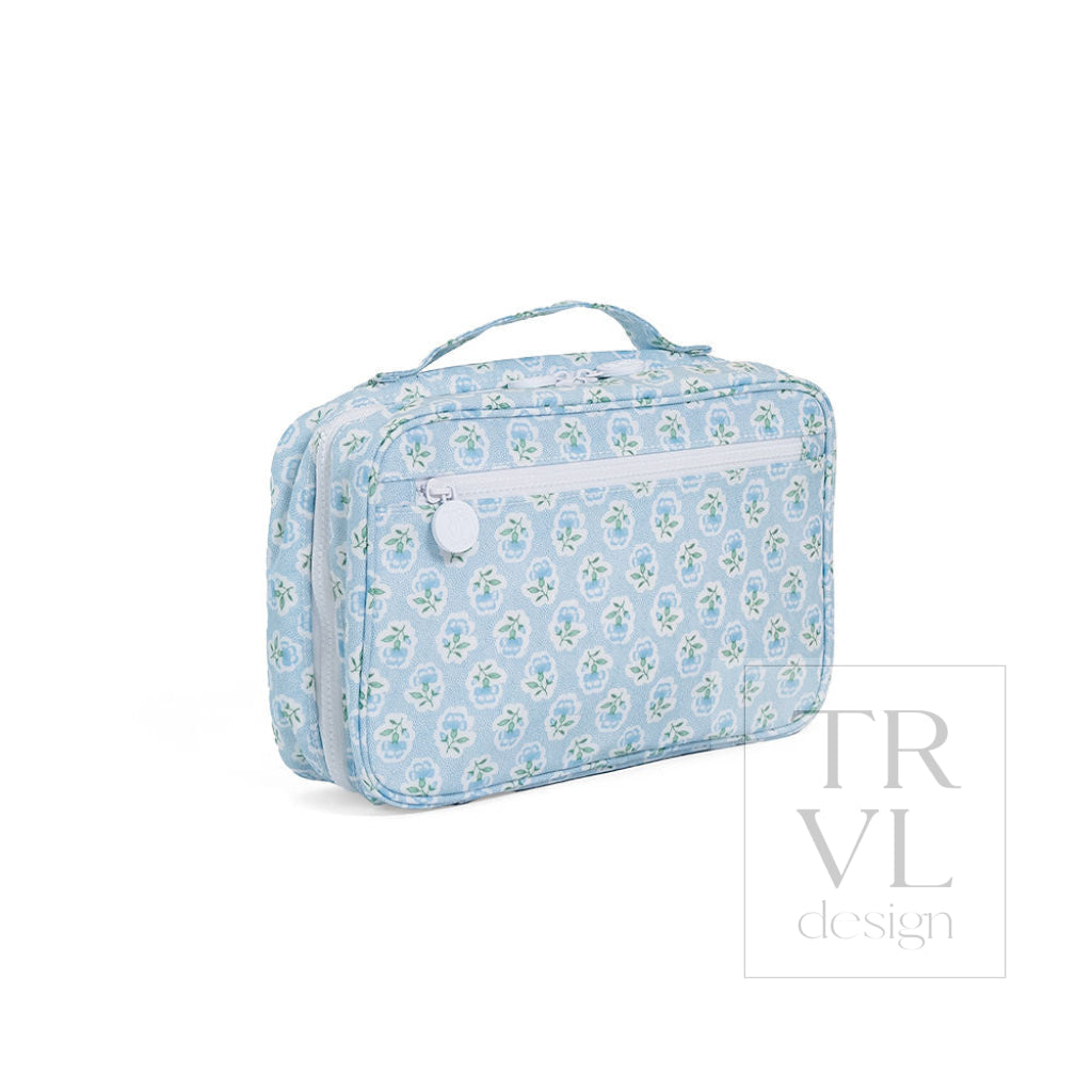 BUNDLE UP 2 Hanging Toiletry Bag - PETITE FLEUR BLUE - Cosmetic & Toiletry Bags
