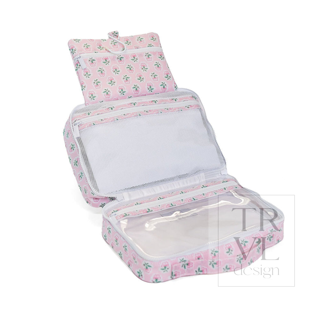 BUNDLE UP 2 Hanging Toiletry Bag - PETITE FLEUR PINK - Cosmetic & Toiletry Bags