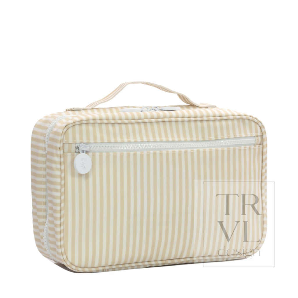 BUNDLE UP2 Hanging Toiletry Bag - PIMLICO STRIPE SAND - Cosmetic & Toiletry Bags
