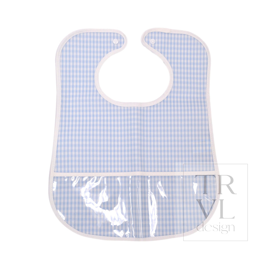 CLEAN UP BIB - GINGHAM MIST *2 PC PRE-PACK - Bibs