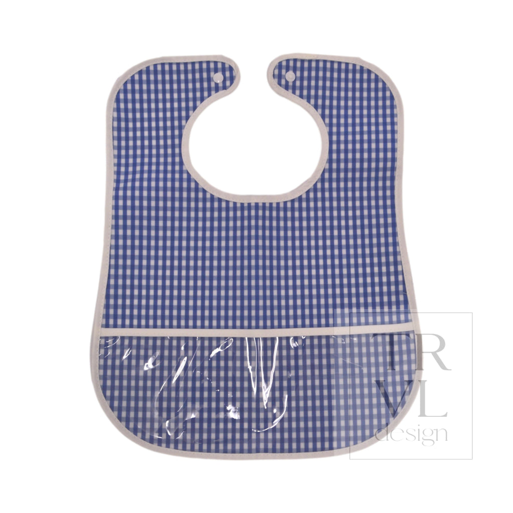 CLEAN UP BIB - GINGHAM ROYAL *2 PC PRE-PACK - Bibs