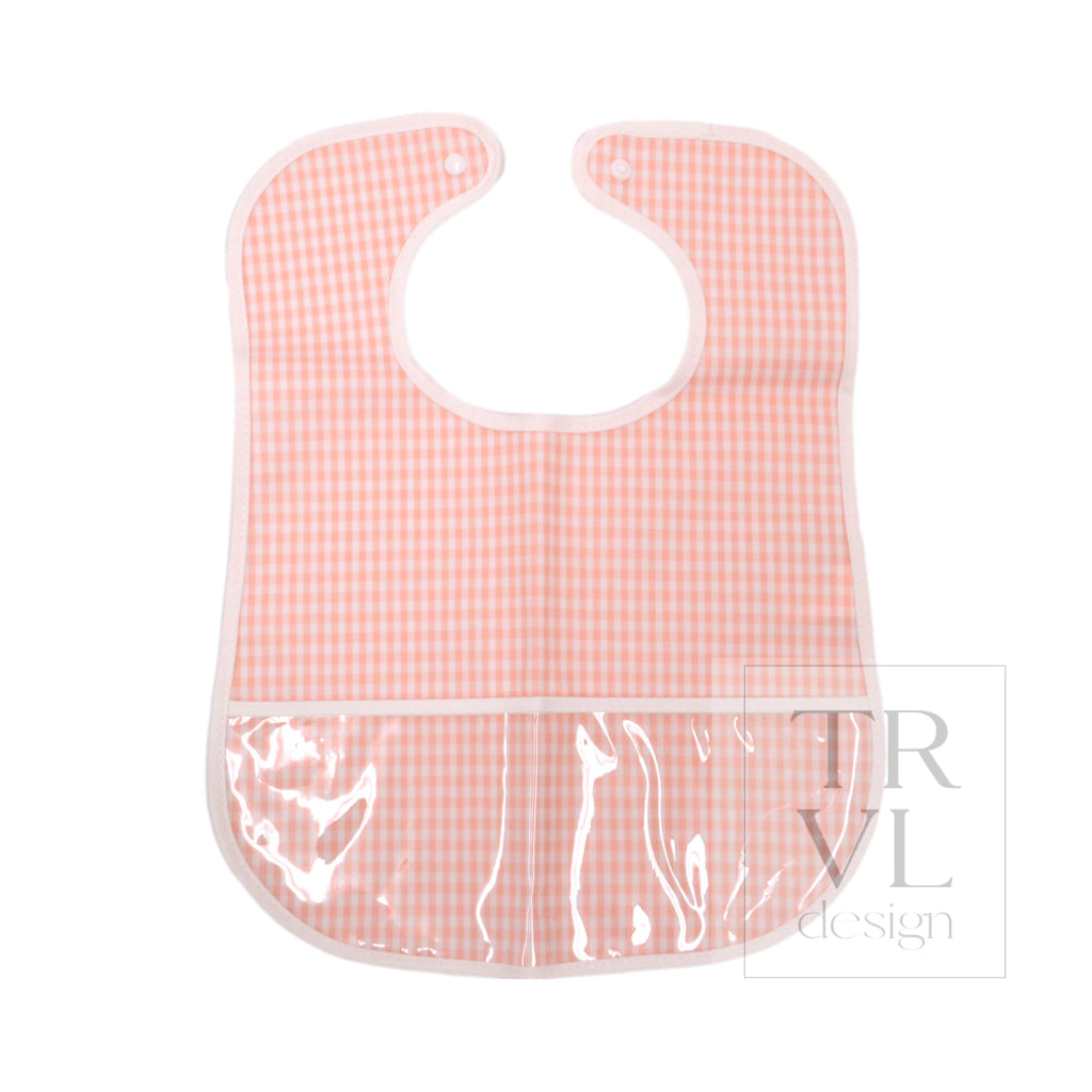 CLEAN UP BIB - GINGHAM TAFFY *2 PC PRE-PACK - Bibs