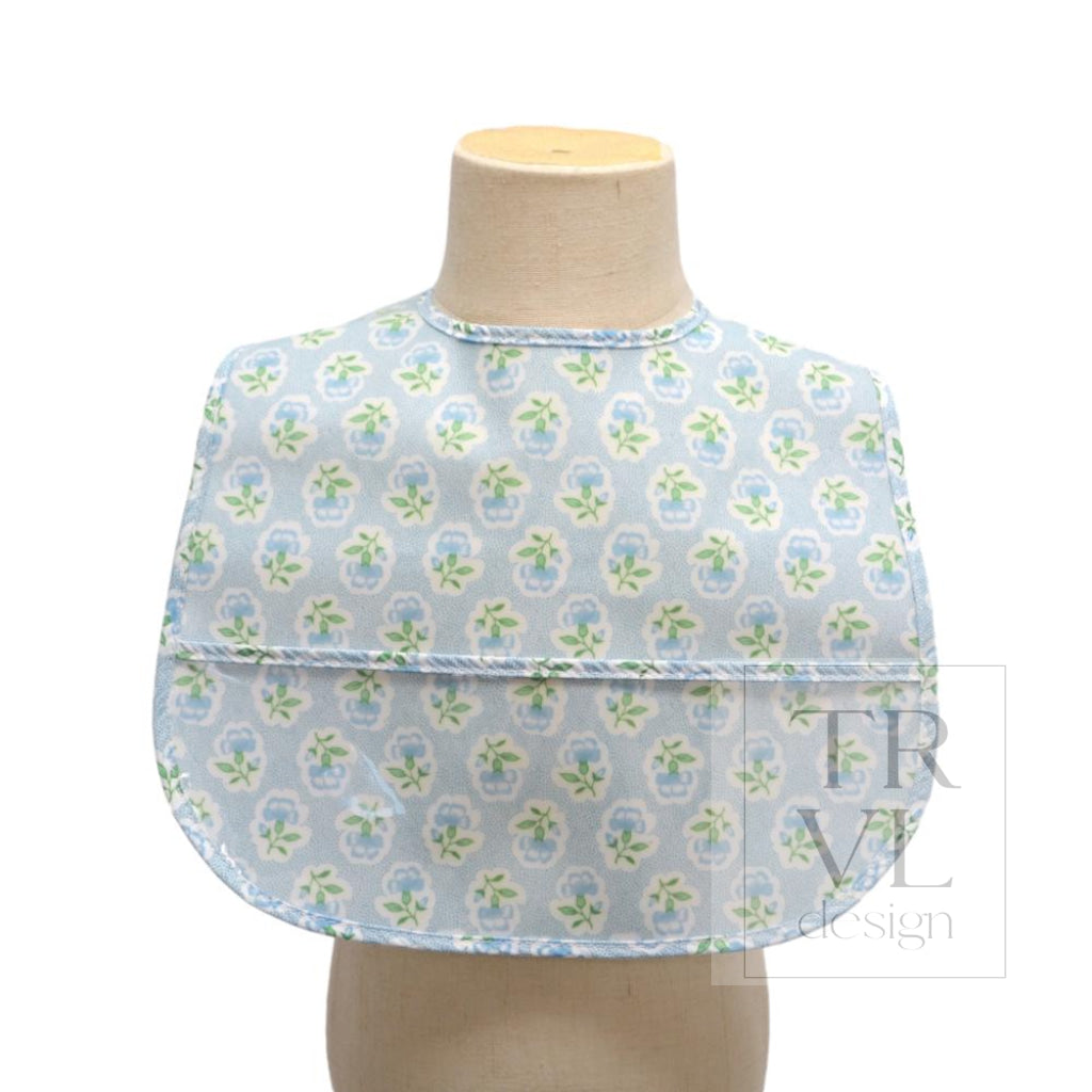 CLEAN UP BIB - PETITE FLEUR BLUE *2 PC PRE-PACK - Bibs