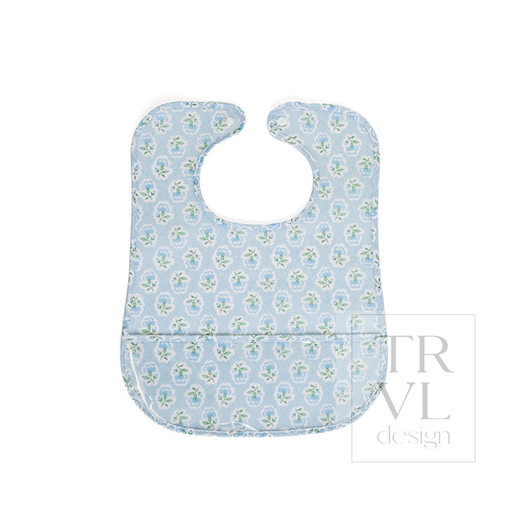 CLEAN UP BIB - PETITE FLEUR BLUE *2 PC PRE-PACK - Bibs