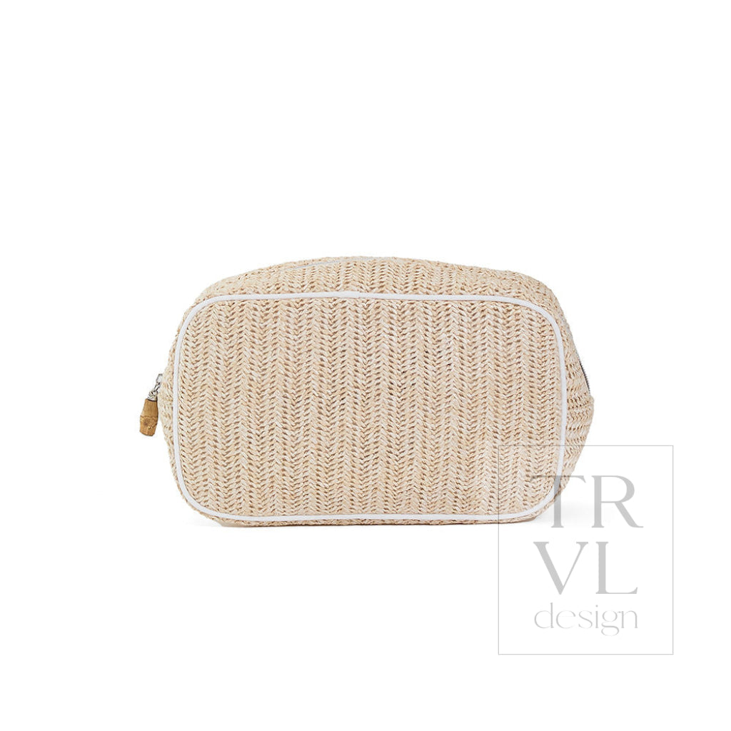 COASTAL STRAW GO GLAM - SAND - Cosmetic & Toiletry Bags