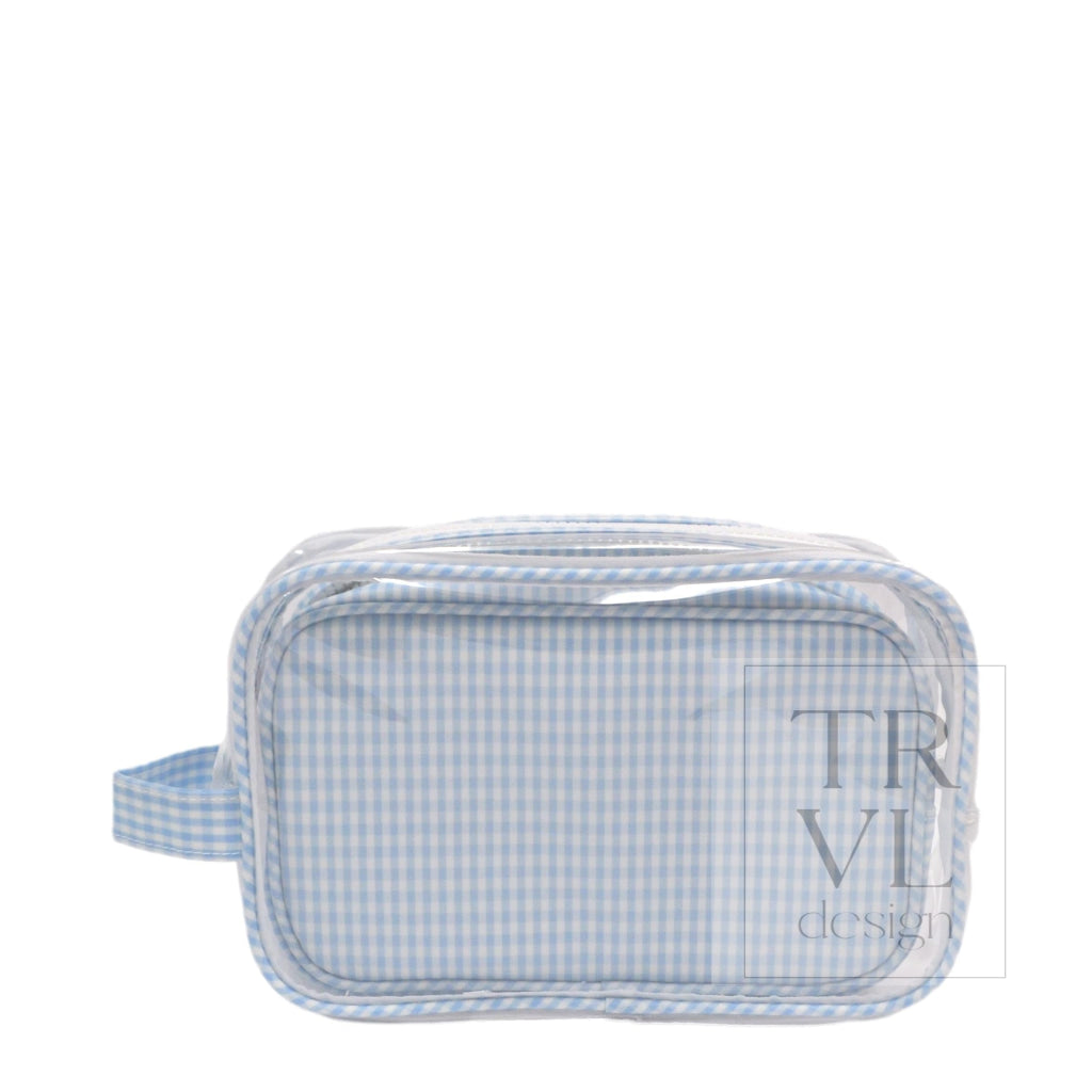 DUO GINGHAM CLEAR - GINGHAM MIST - Cosmetic & Toiletry Bags
