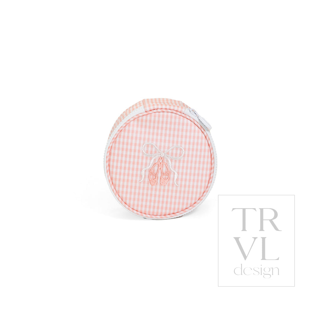 JEWEL ROUND CASE - BALLET PINK - Jewelry Holders