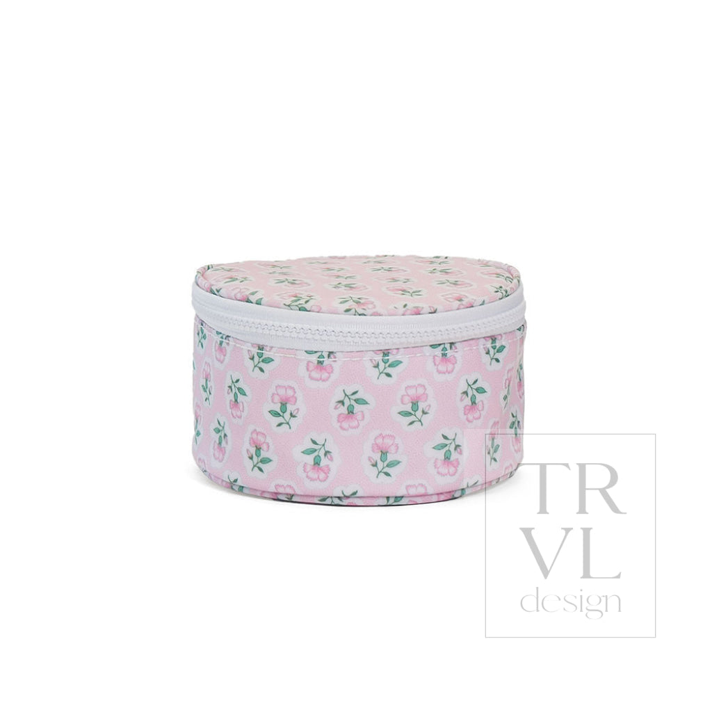 JEWEL ROUND CASE - PETITE FLEUR PINK - Jewelry Holders