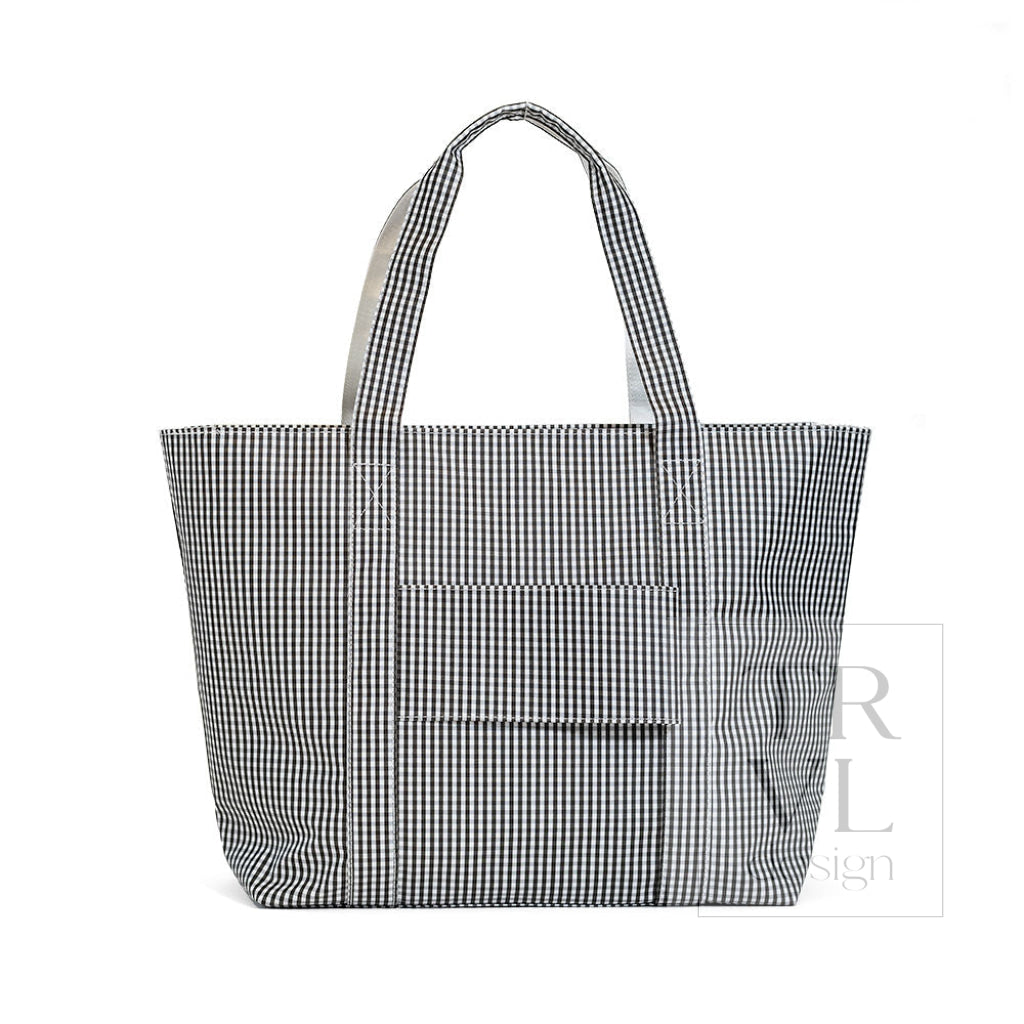 JUMBO TOTE - X-Large Tote GINGHAM BLACK - Tote Bags