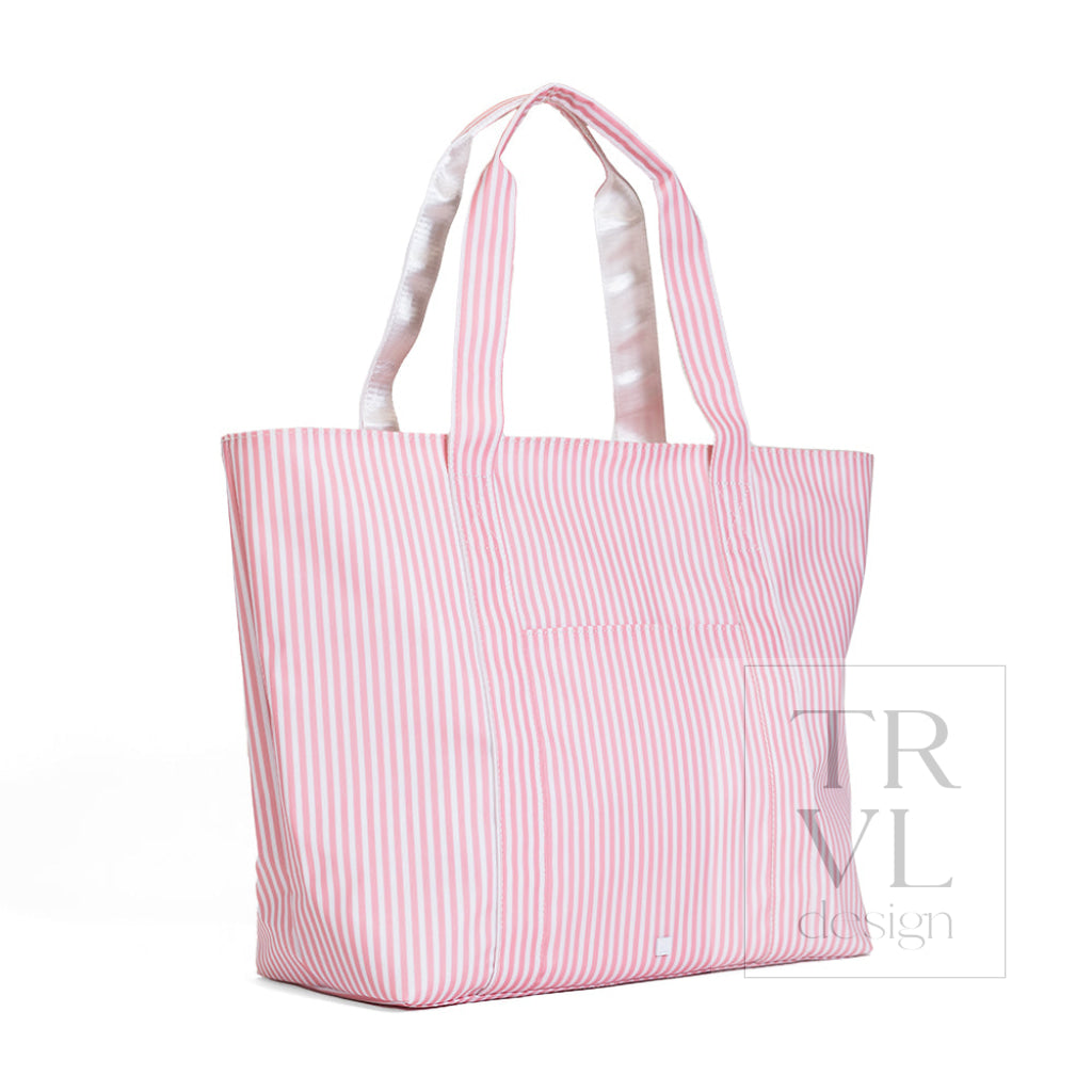 JUMBO TOTE - X-Large Tote PIMLICO STRIPE DUSTY ROSE - Tote Bags