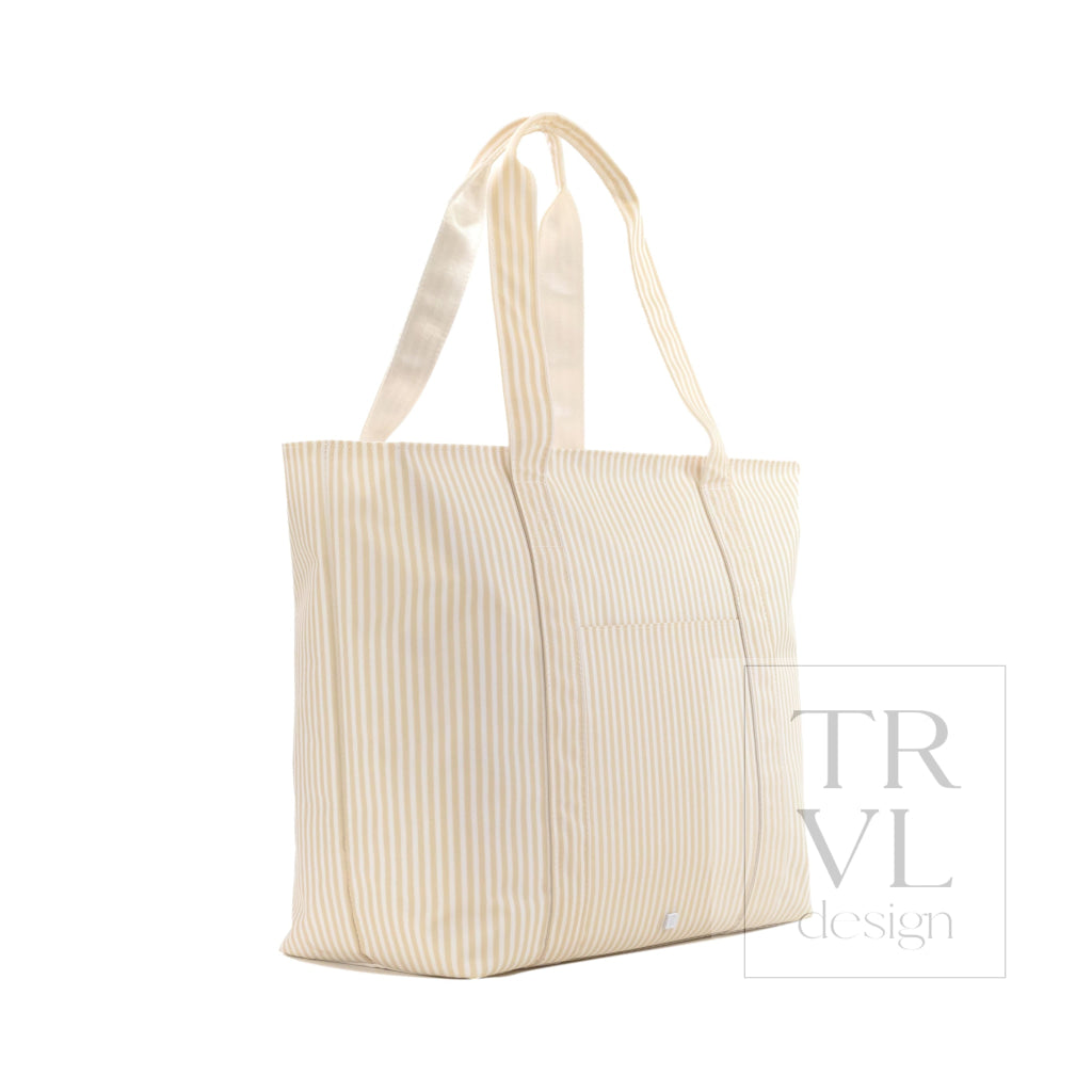 JUMBO TOTE - X-Large Tote PIMLICO STRIPE SAND *ETA Ship 7/30 - Tote Bags