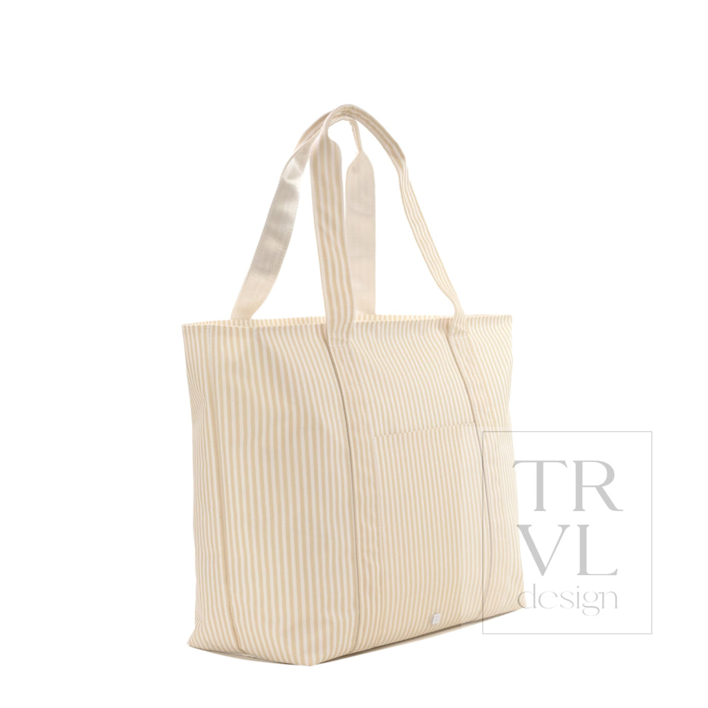 JUMBO TOTE - X-Large Tote PIMLICO STRIPE SAND *ETA Ship 7/30 - Tote Bags