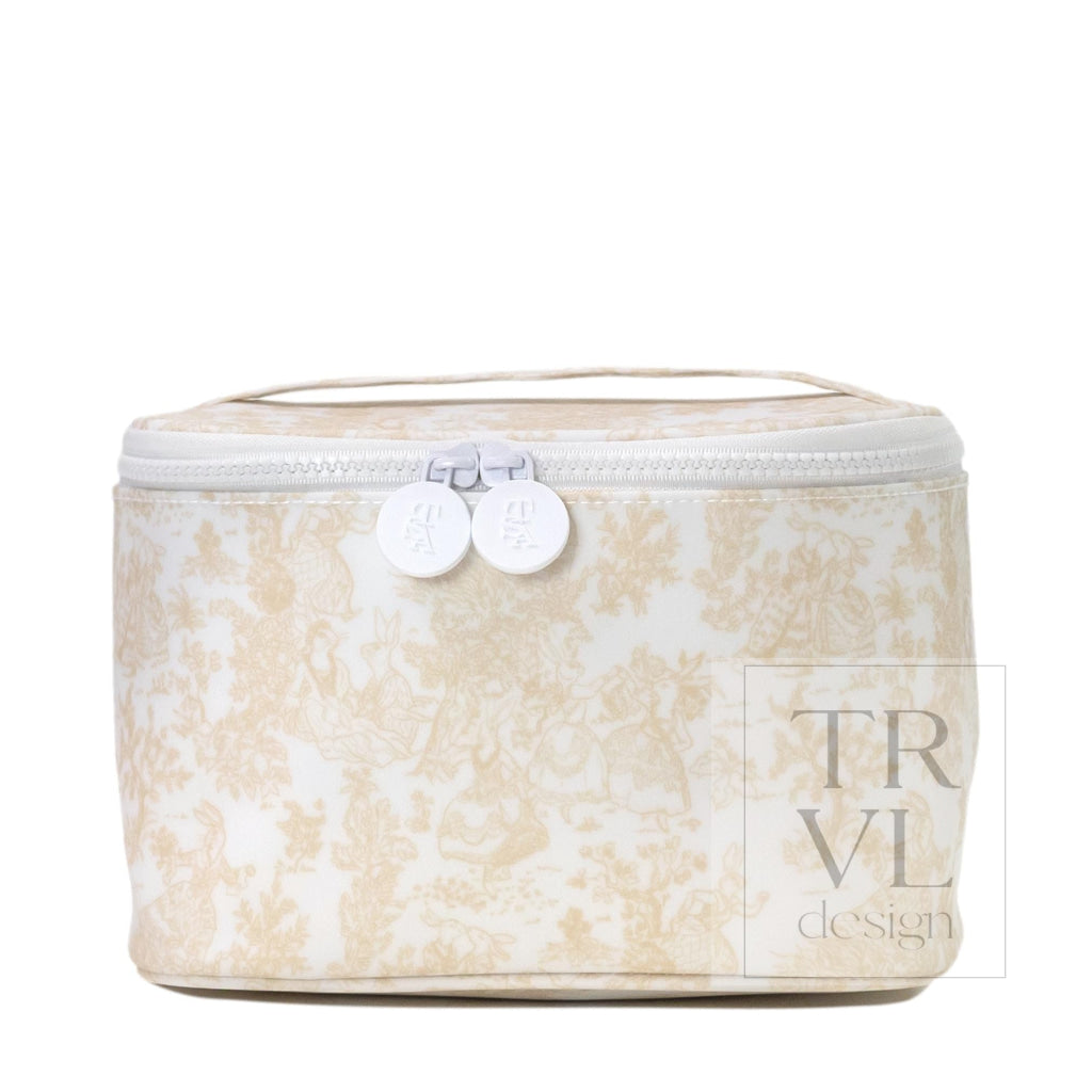 KIT CASE - BUNNY TOILE SAND - Cosmetic & Toiletry Bags