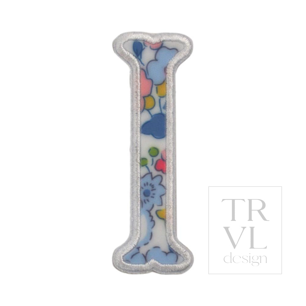 LETTER APPLIQUÉS - LARGE BRIDGEHAMPTON FLORAL *2 PC PRE-PACK* - Letter I - Decorative Stickers