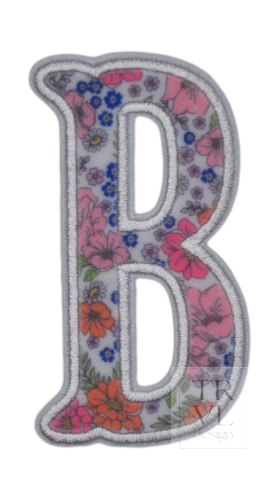 GARDEN FLORAL APPLIQUÉ LETTERS