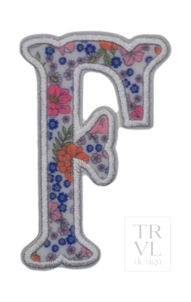 GARDEN FLORAL APPLIQUÉ LETTERS