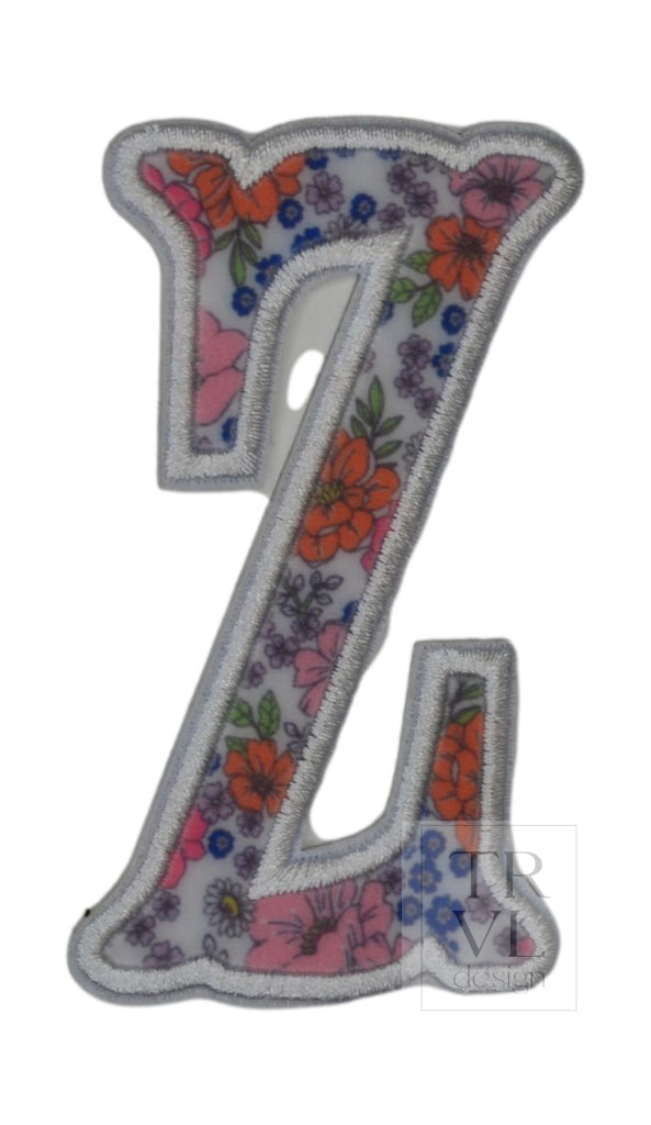 GARDEN FLORAL APPLIQUÉ LETTERS