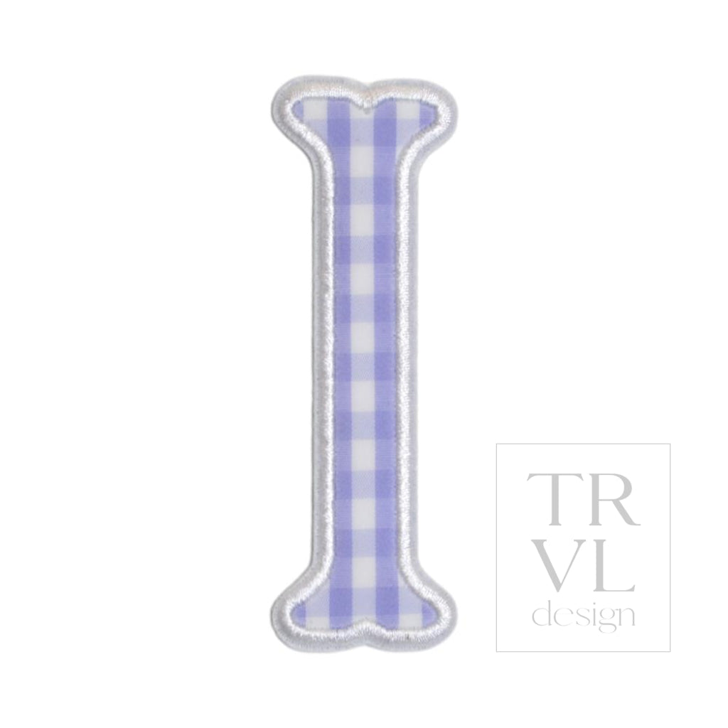 Gingham Lilac Appliqué Letters *2 Pc Pre-Pack* Letter I