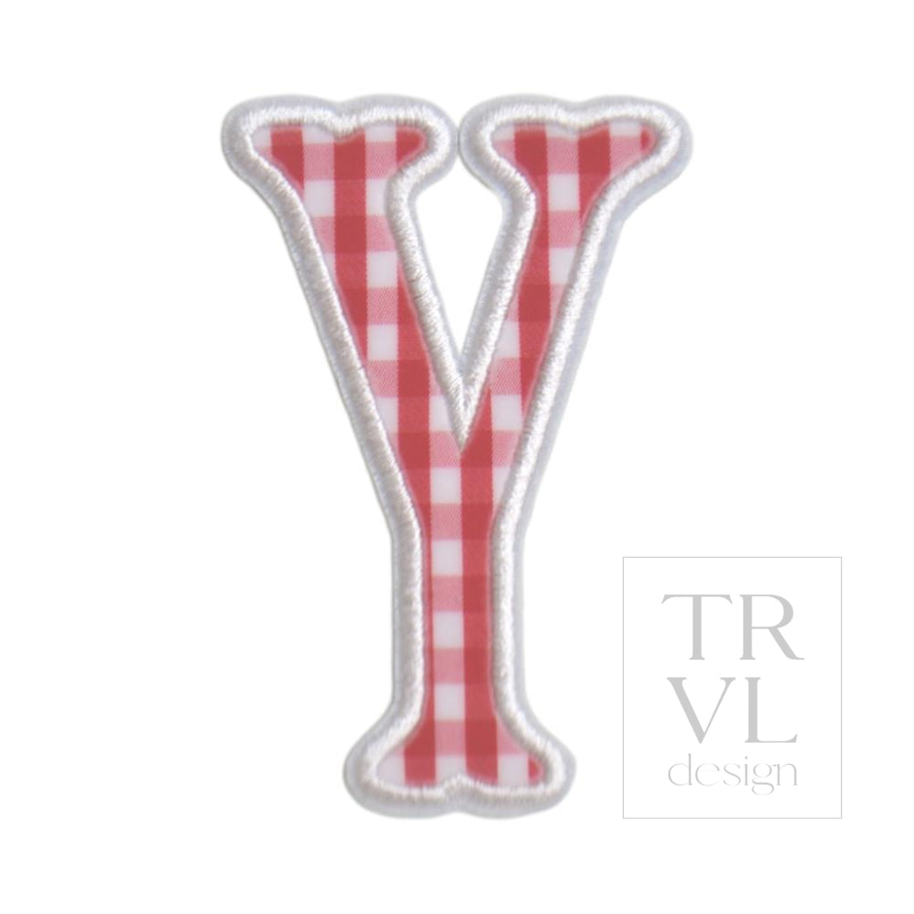 Gingham Red Appliqué Letters *2 Pc Pre-Pack*