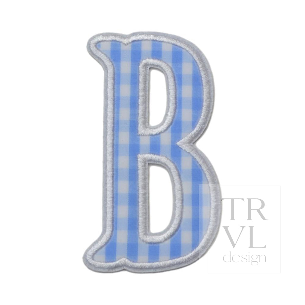 Gingham Sky Appliqué Letters *2 Pc Pre-Pack* Letter B