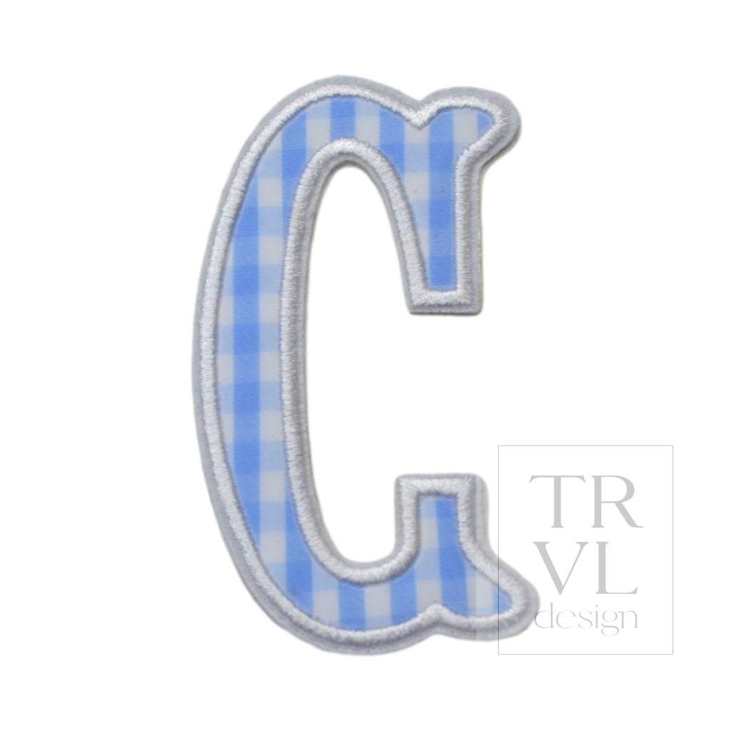 Gingham Sky Appliqué Letters *2 Pc Pre-Pack* Letter C
