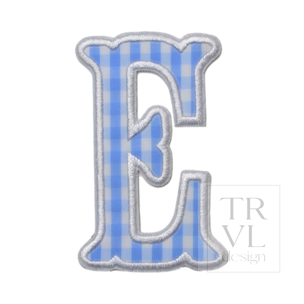 Gingham Sky Appliqué Letters *2 Pc Pre-Pack* Letter E