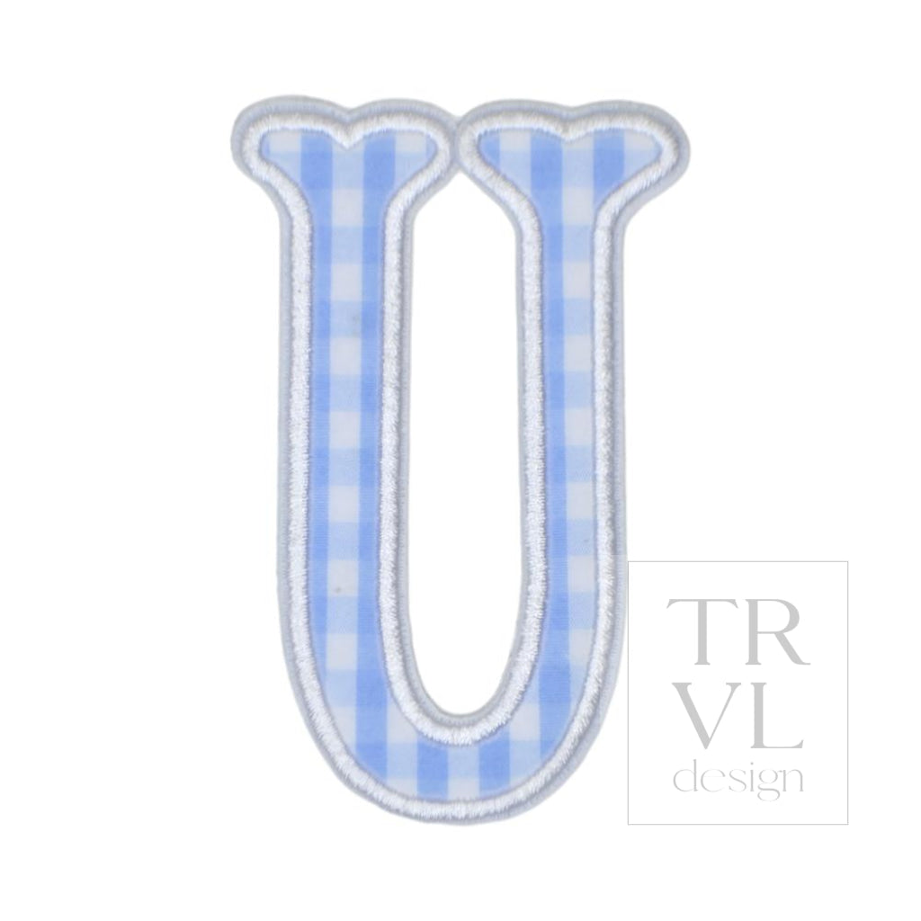 Gingham Sky Appliqué Letters *2 Pc Pre-Pack*