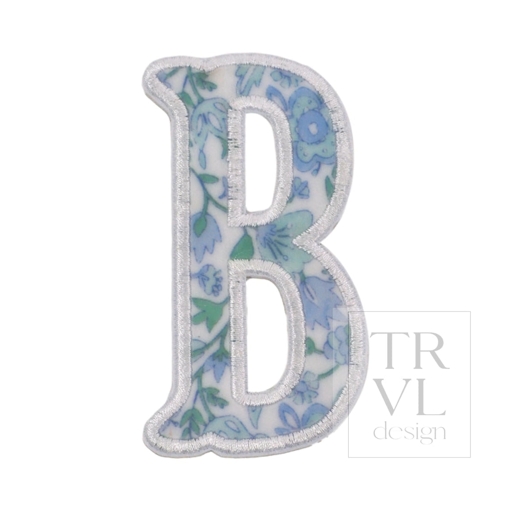 LETTER APPLIQUÉS - LARGE HAMPTONS FLORAL *2 PC PRE-PACK* - Letter B - Decorative Stickers