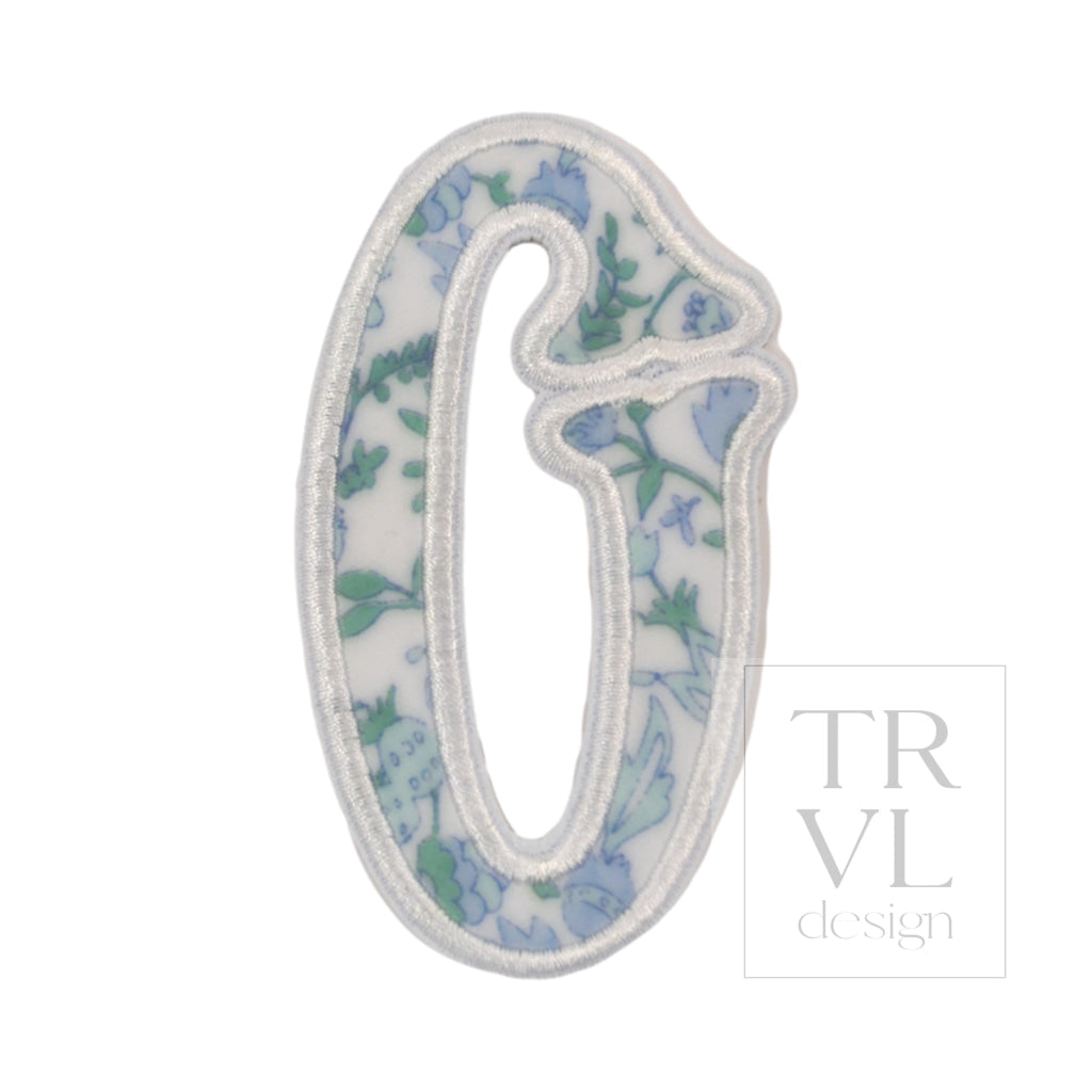 LETTER APPLIQUÉS - LARGE HAMPTONS FLORAL *2 PC PRE-PACK* - Letter O - Decorative Stickers
