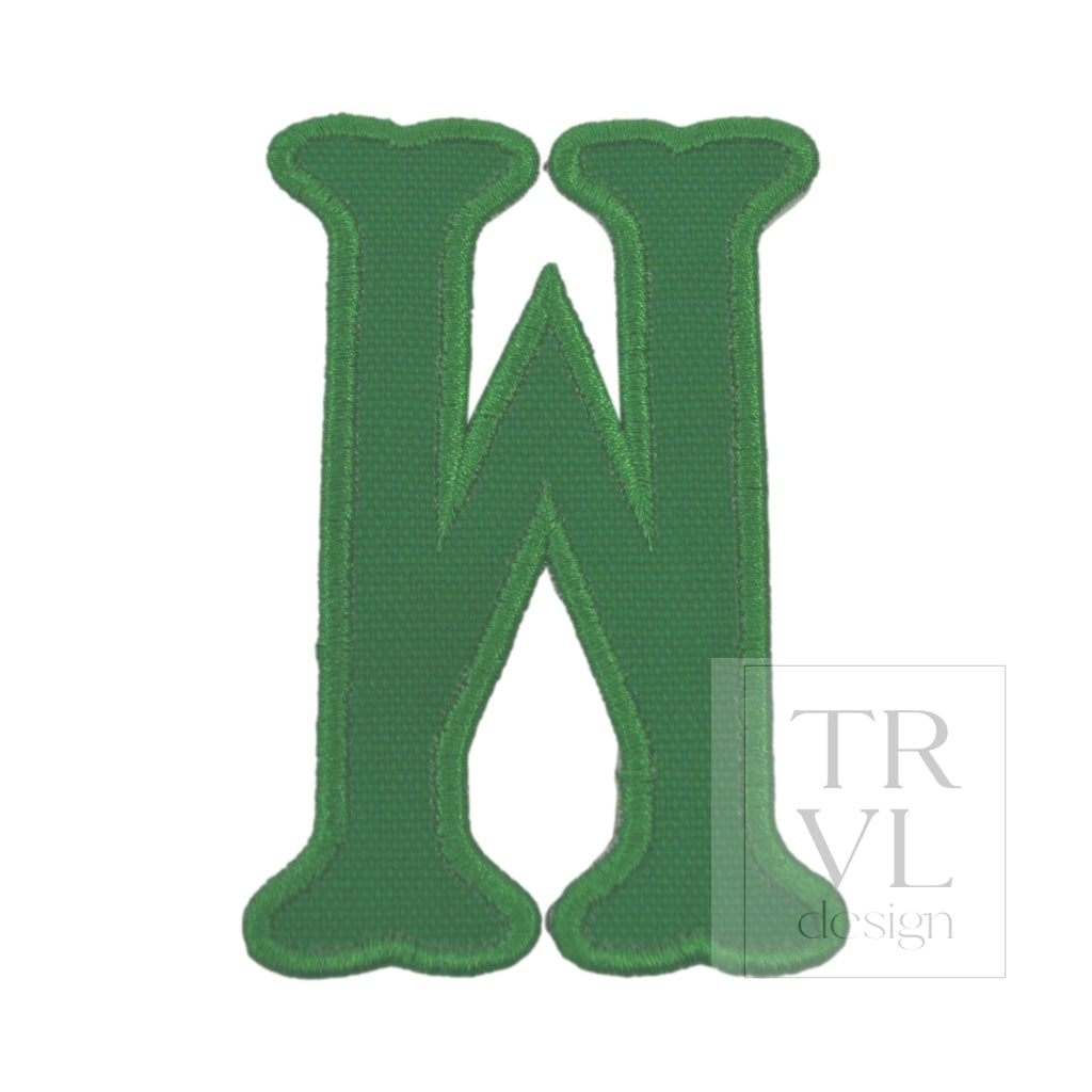 LETTER APPLIQUÉS - LARGE KELLY GREEN CANVAS *2 PC PRE-PACK* - Decorative Stickers