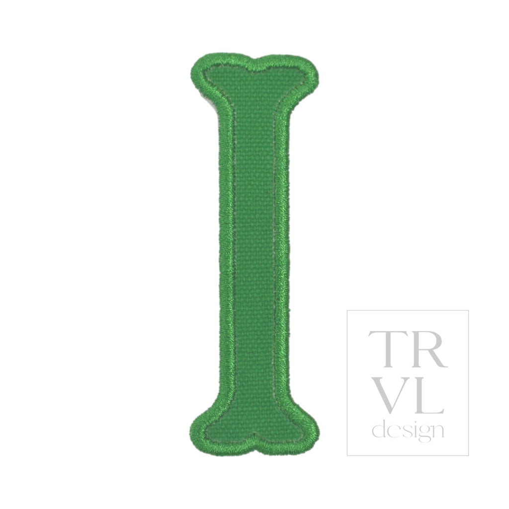 LETTER APPLIQUÉS - LARGE KELLY GREEN CANVAS *2 PC PRE-PACK* - Letter I - Decorative Stickers