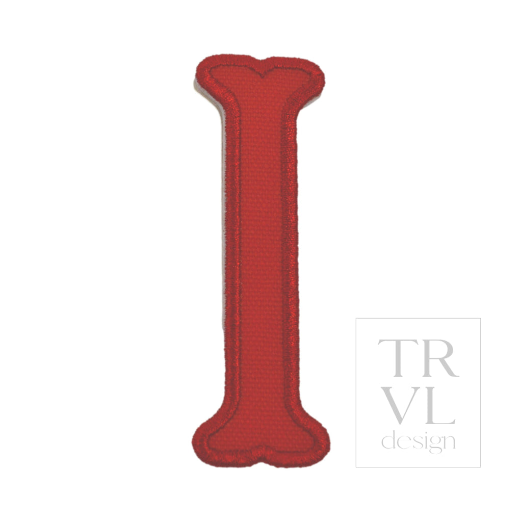 LETTER APPLIQUÉS - LARGE RED CANVAS *2 PC PRE-PACK* - Letter I - Decorative Stickers