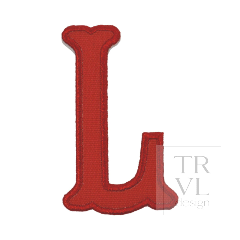 LETTER APPLIQUÉS - LARGE RED CANVAS *2 PC PRE-PACK* - Letter L - Decorative Stickers