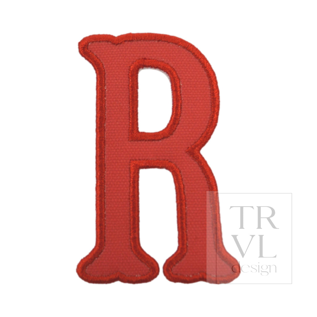 LETTER APPLIQUÉS - LARGE RED CANVAS *2 PC PRE-PACK* - Letter R - Decorative Stickers