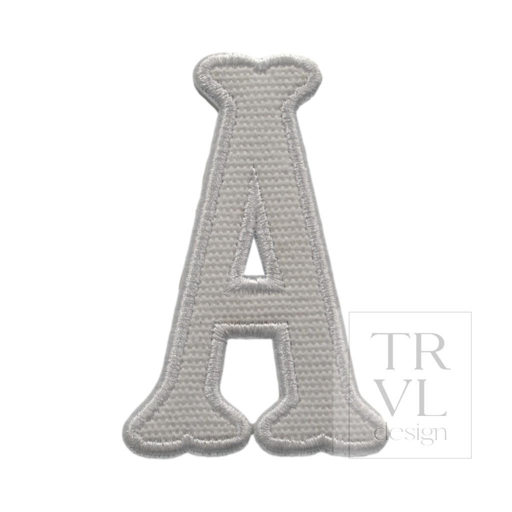 LETTER APPLIQUÉS - LARGE WHITE CANVAS *2 PC PRE-PACK* - Letter A - Decorative Stickers