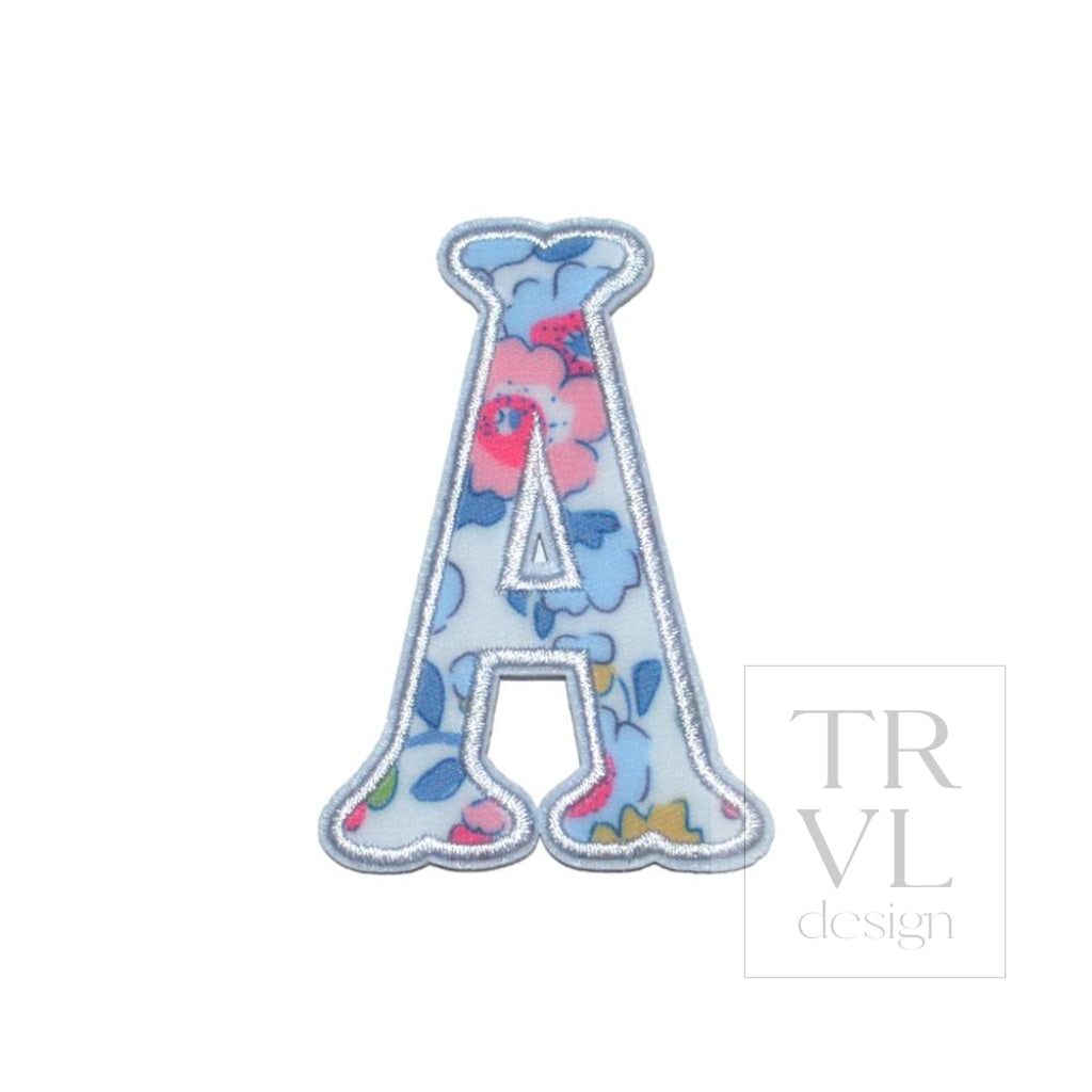 LETTER APPLIQUÉS - SMALL BRIDGEHAMPTON FLORAL *2 PC PRE-PACK* - Letter A - Decorative Stickers