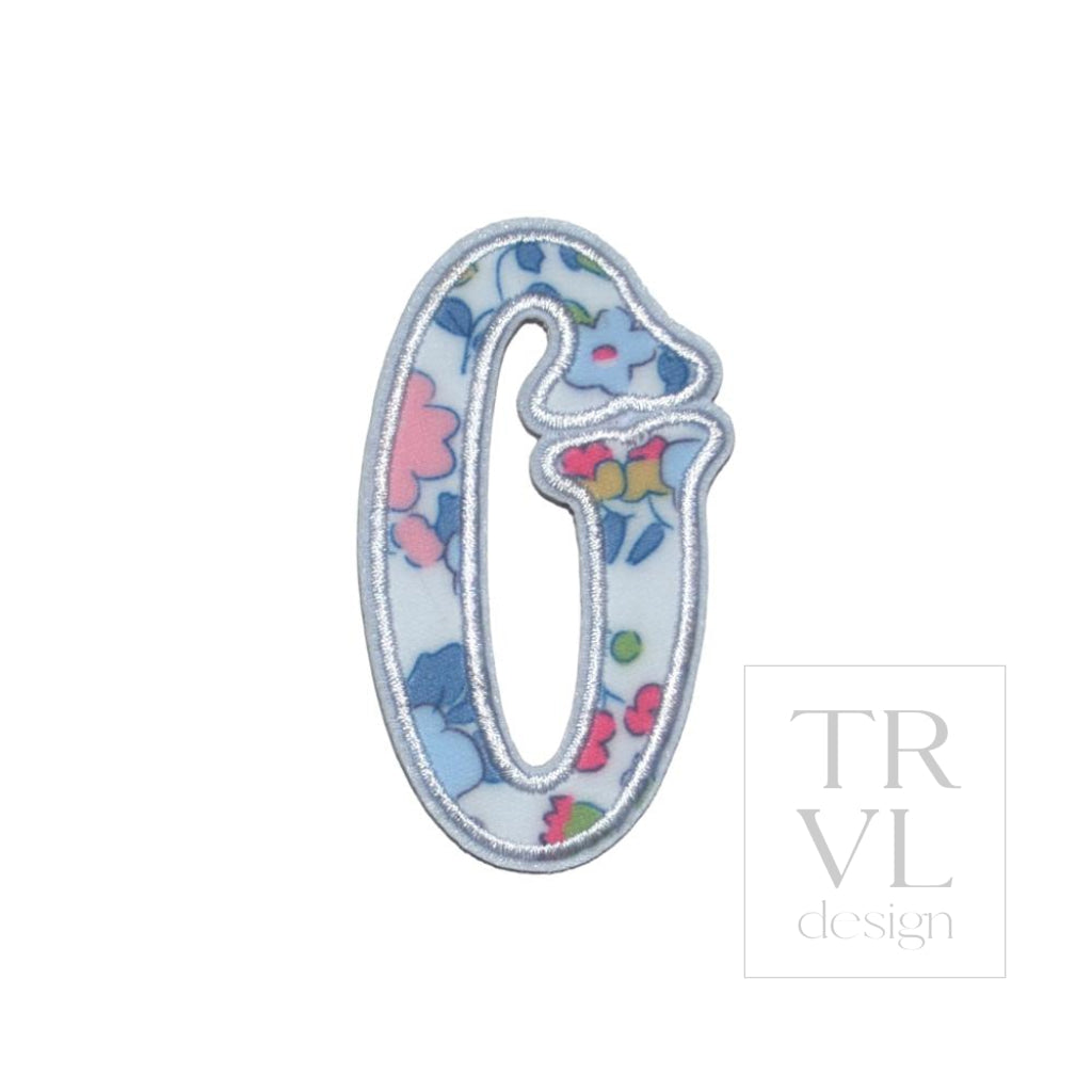 LETTER APPLIQUÉS - SMALL BRIDGEHAMPTON FLORAL *2 PC PRE-PACK* - Letter O - Decorative Stickers