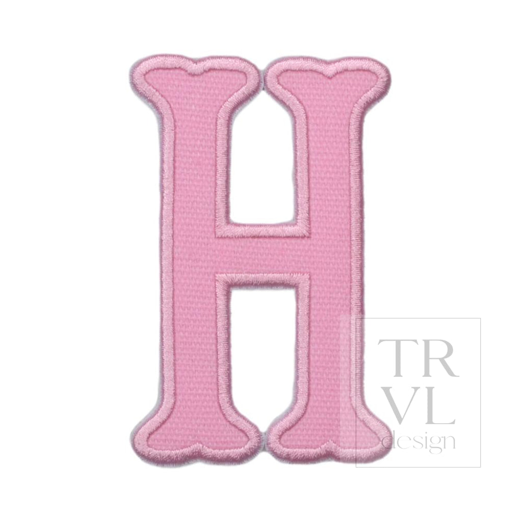 Pink Canvas Appliqué Letters *2 Pc Pre-Pack* Letter H